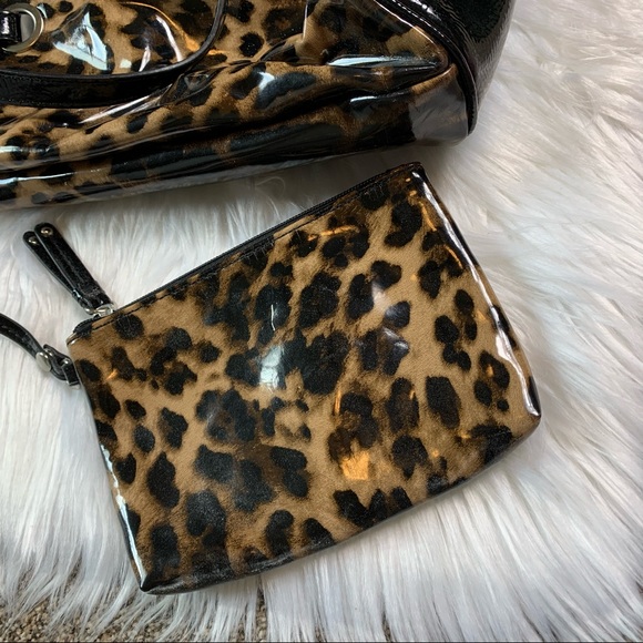 Nine West Leopard Purse + Clutch / Large Handbag - Picture 2 of 8